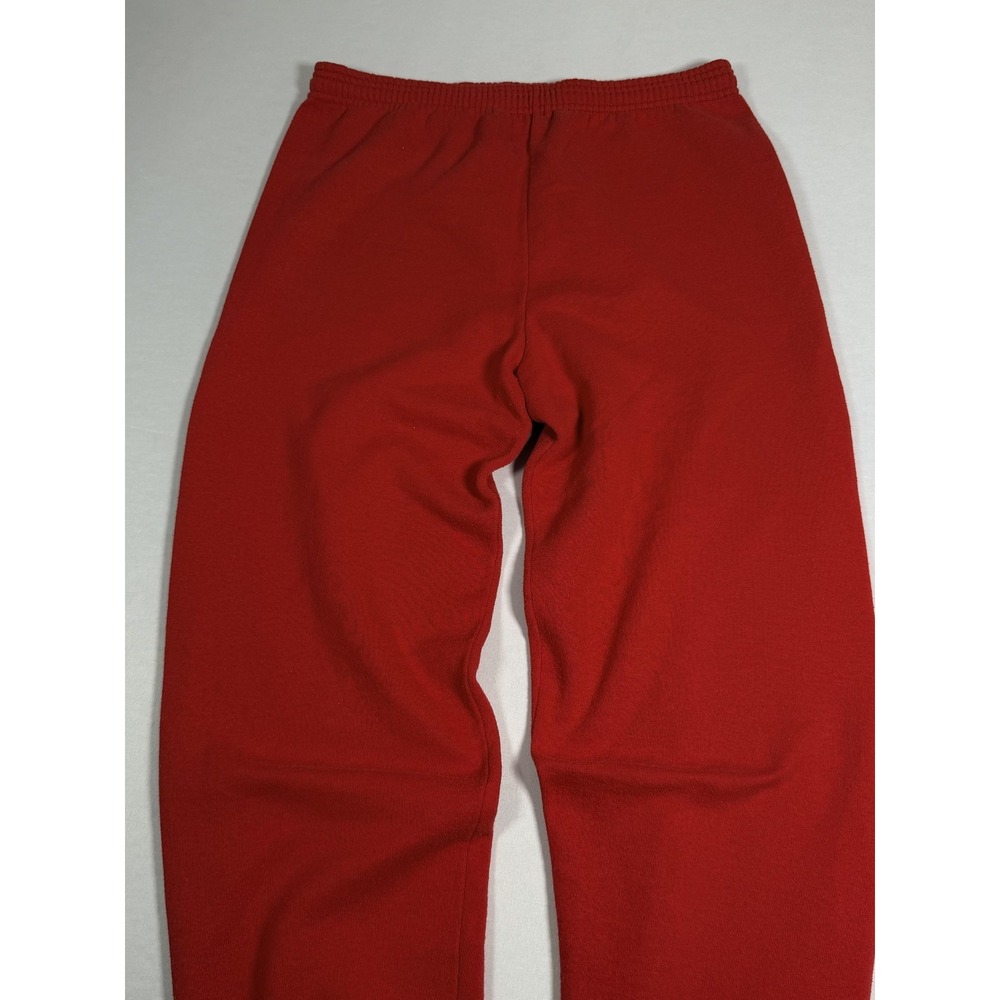 Vintage Jerzees Pants Mens Large Red Fleece Sweatpants Drawstring Elastic USA - Picture 6 of 15